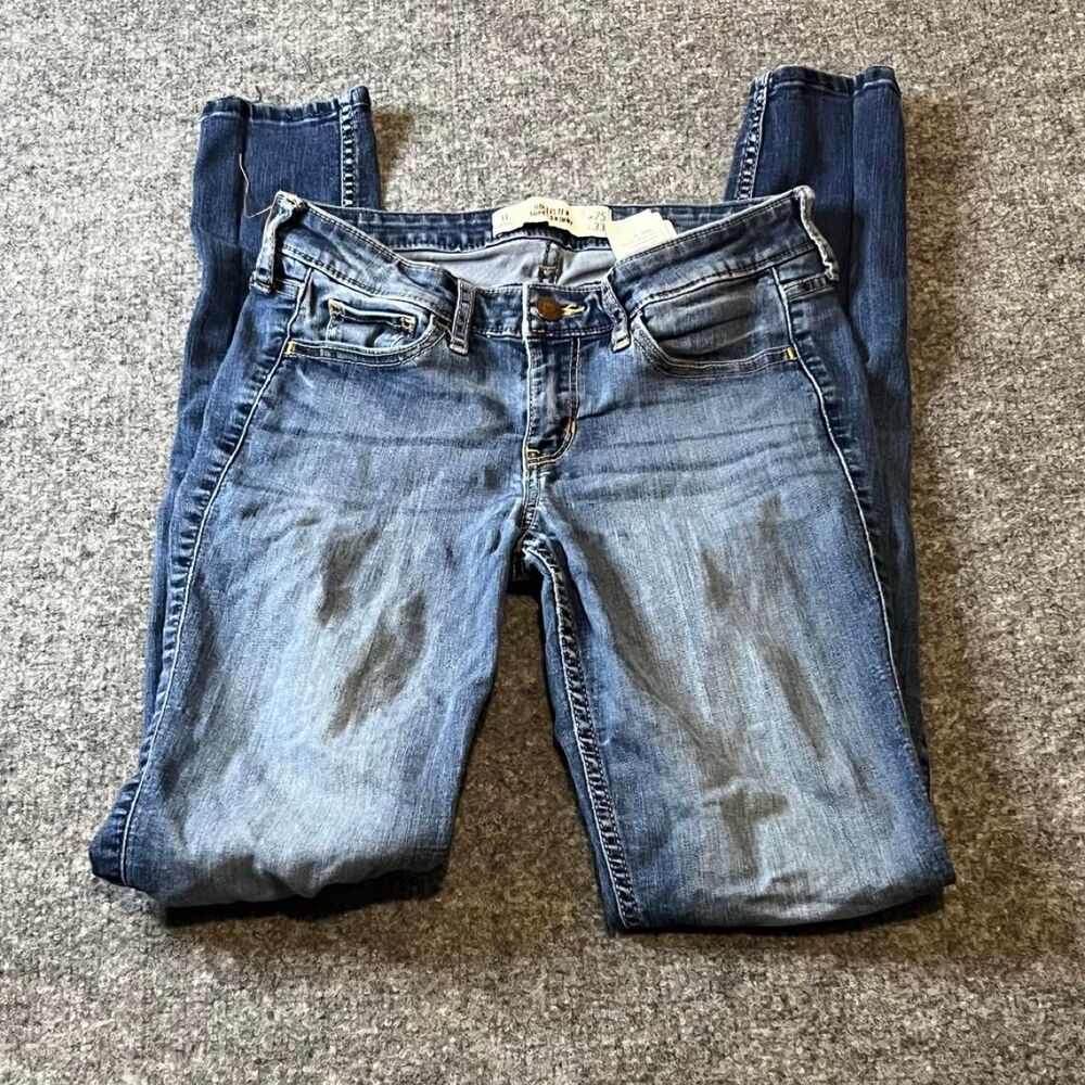 Hollister-co Women's Blue and Navy Jeans